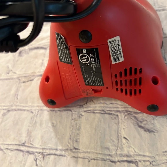 DISNEY MICKEY MOUSE ALARM RADIO DIGITAL RED/YELLOW/BLACK CLOCK - Picture 7 of 8